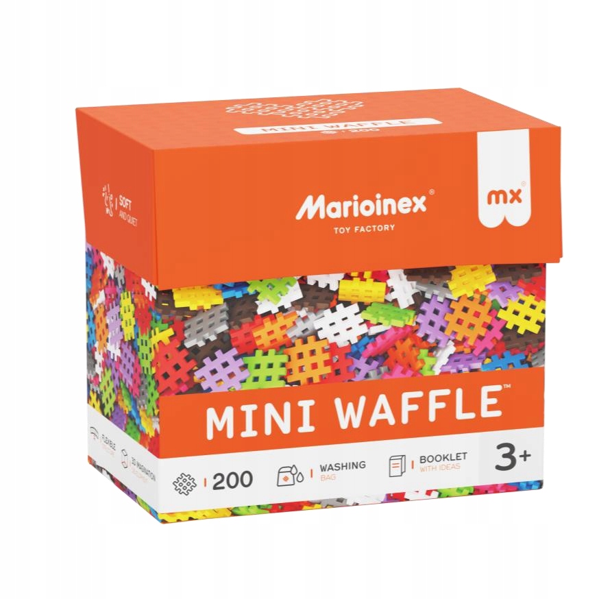 Klocki konstrukcyjne Marioinex Mini Waffle, 200 elementów