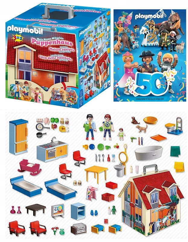 Playmobil 5167 Nowy Przenośny Domek Dla Lalek +%