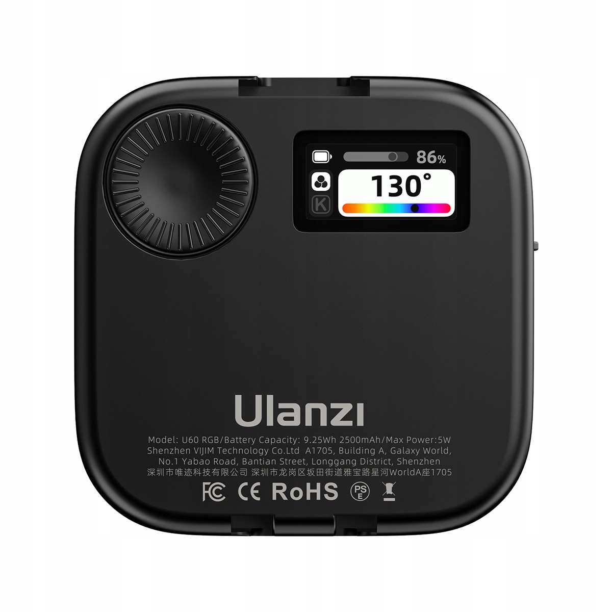 Lampa LED Ulanzi U60 RGB na Magens Klips 1/4'' ISO do Telefon Aparat Kamera Stan opakowania oryginalne