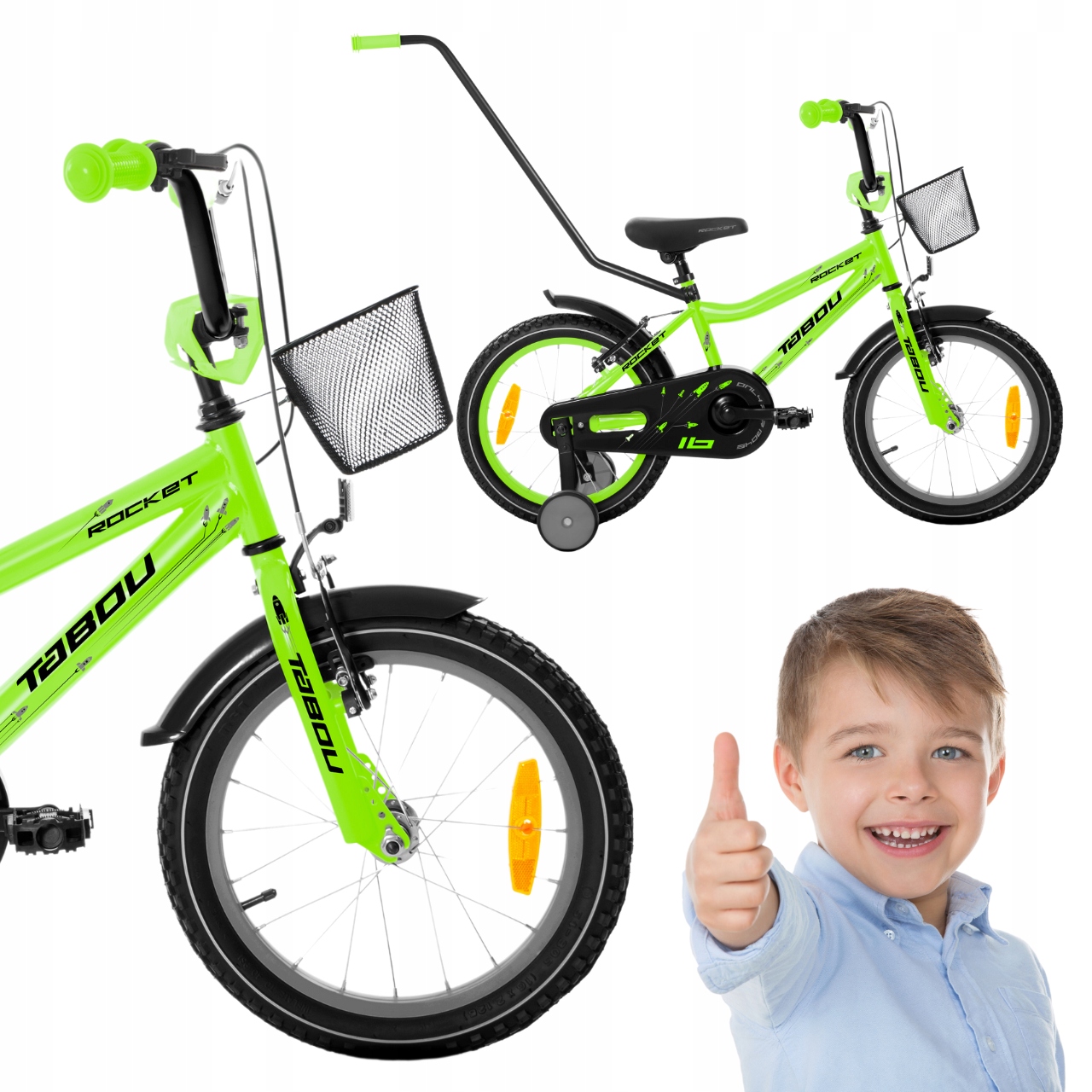 Rower Dziecięcy Rowerek 12 Cali Tabou Rocket Lekki Prowadnik Dla Chłopca
