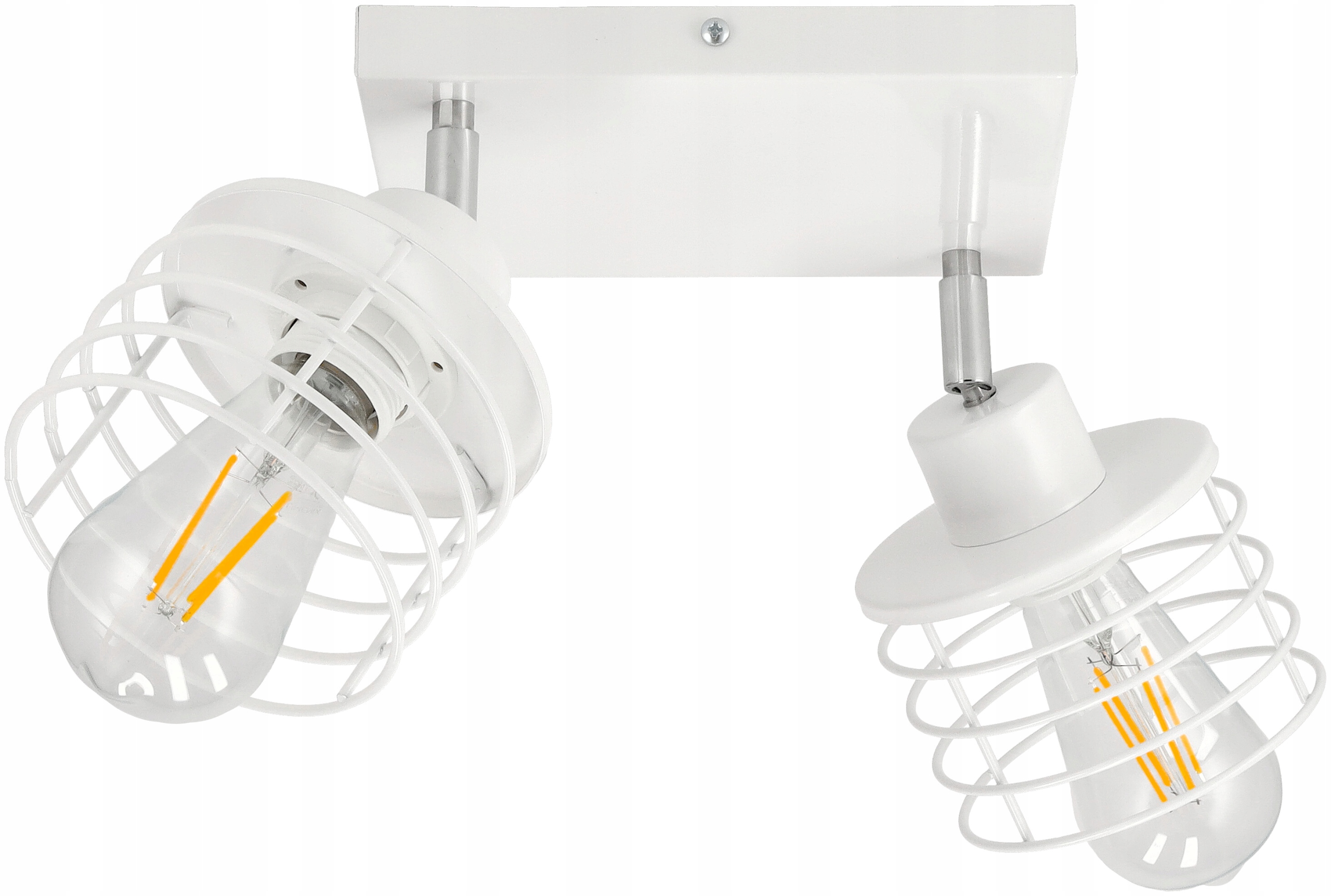 Lampa Nástěnné svítidlo Stropní Svítidlo Led Nastavitelná Pružina Bílá 2xE27