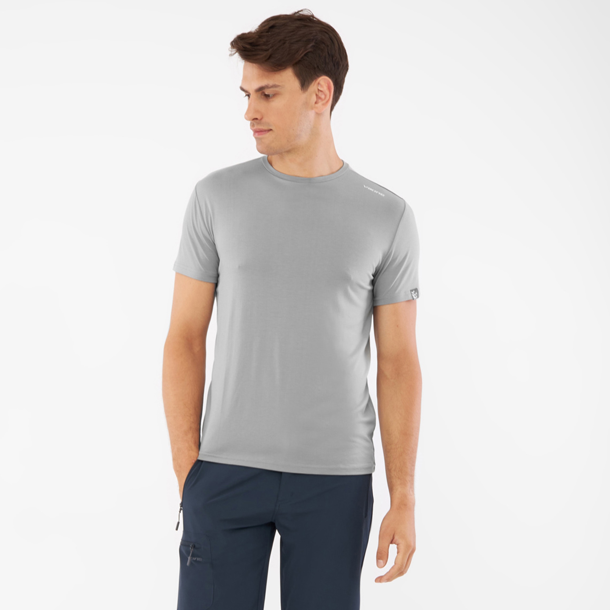 Tričko Pánské tričko Viking Lenta Bamboo Light světle šedé, velikost XXL