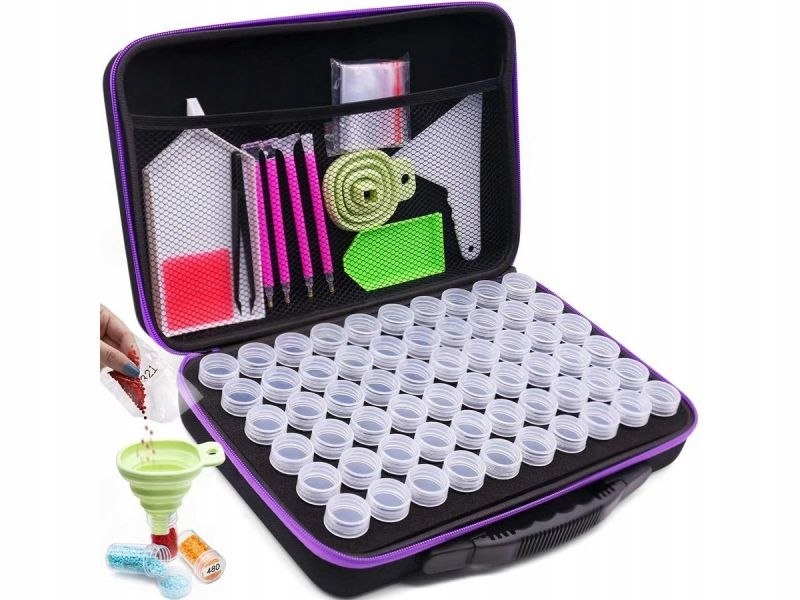 Příslušenství Diamantová výšivka, Pouzdro 60 Kontejnerů Příslušenství Diamo sada