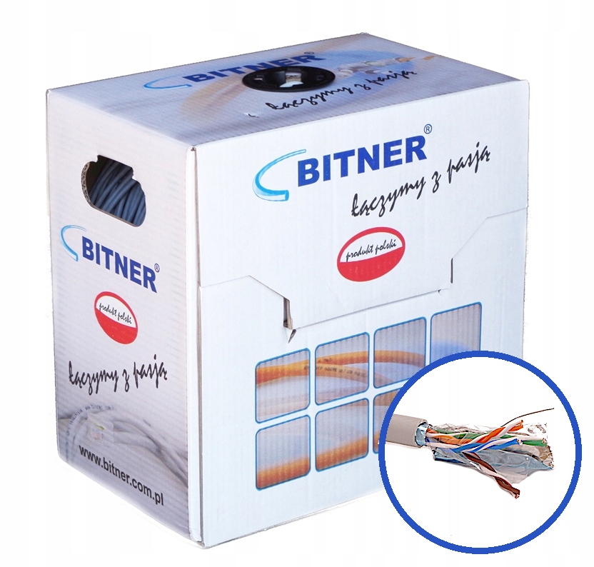 

Kabel przewód skrętka Ftp 5e Bitner 305m Polski