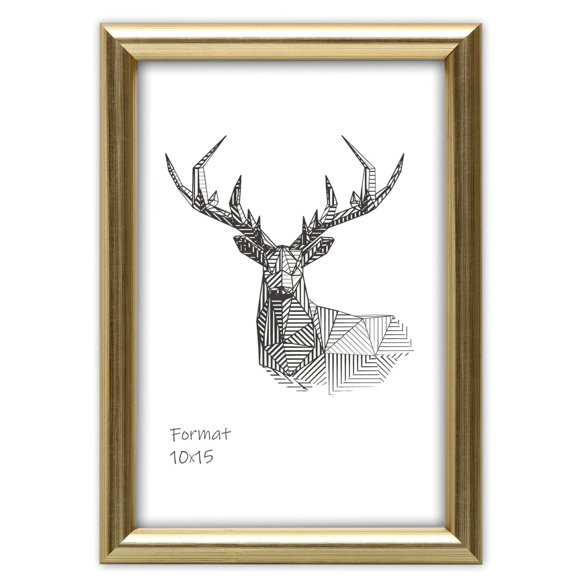 

Drewniana Ramka na Zdjęcia Złota Prosta 24x30