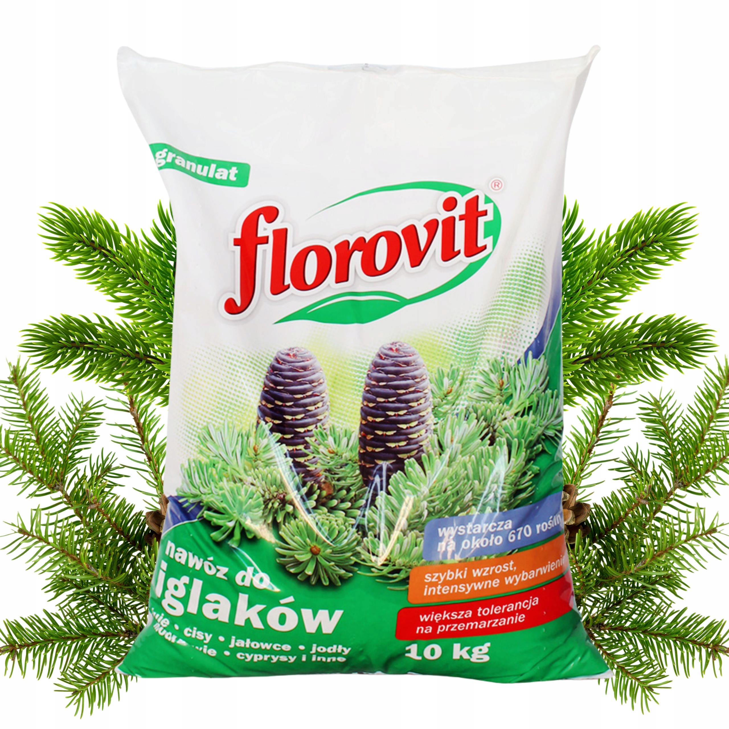 Nawóz na tuje do tui Florovit do iglaków granulowany tuja 10KG Npk