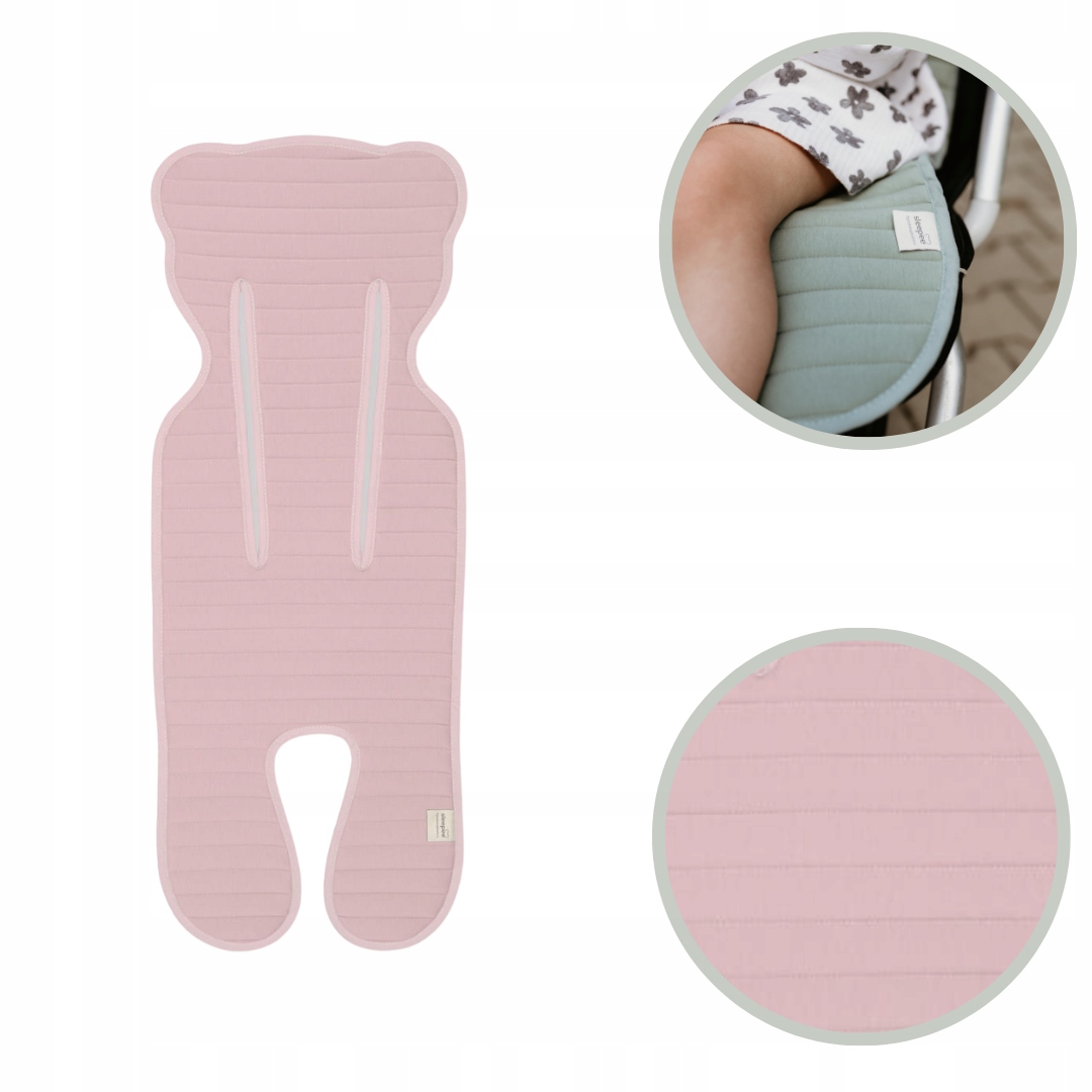 Wkładka Antypotowa Sleepee do Fotelika i Spacerówki 2+ Pink Różowa 82x33cm