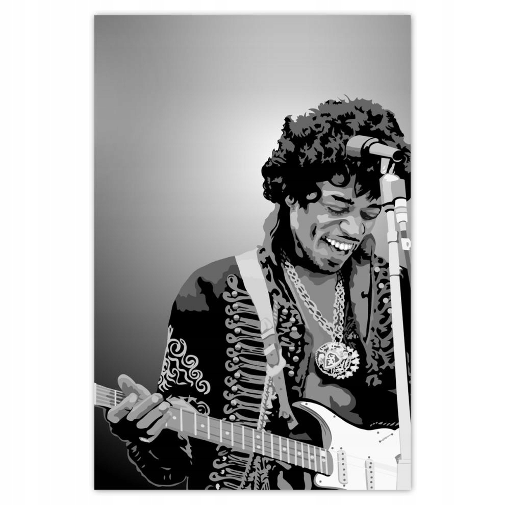 

Plakat Naklejka 40x60 Jimi Hendrix Gitara Rock