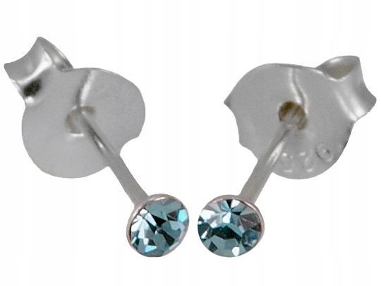 

Versil kolczyki cyrkonia 2,5 mm nieb. Srebro 925