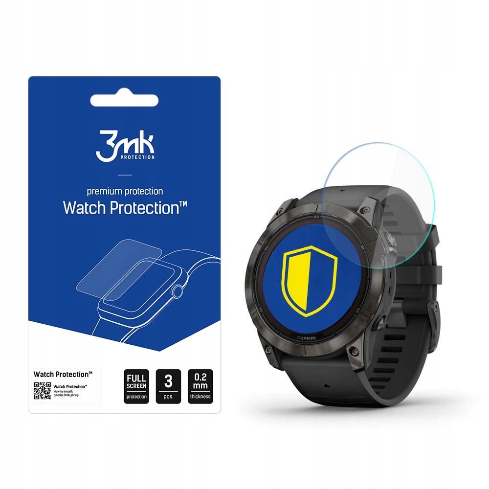 3 szt. Szkło hybrydowe do Garmin Fenix 7X Pro Solar 3mk Watch Protection