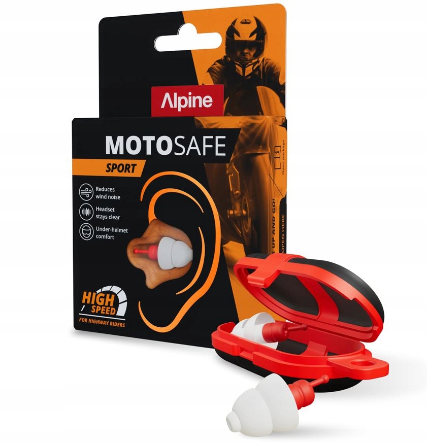 Alpine Motosafe Sport Stopery Ochronniki Słuchu Zatyczki Do Uszu Moto