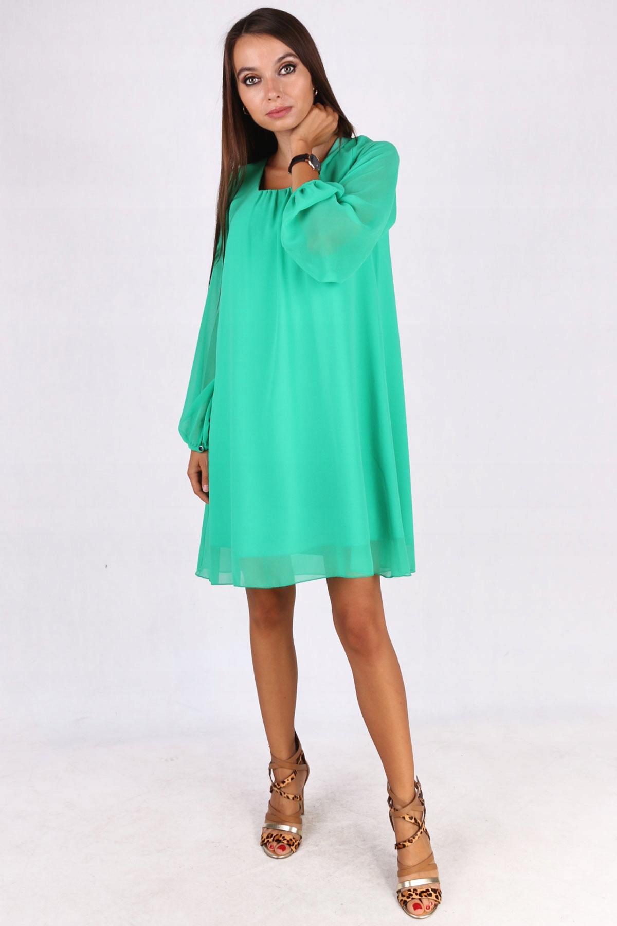 

Sukienka Boho Plus Sise XXXL Lik80%- Zielona 46