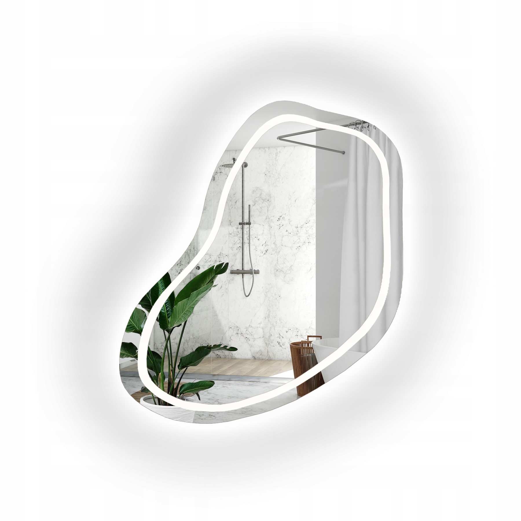 Zrcadlo Kwarc pískované s Led podsvícením II 113x120