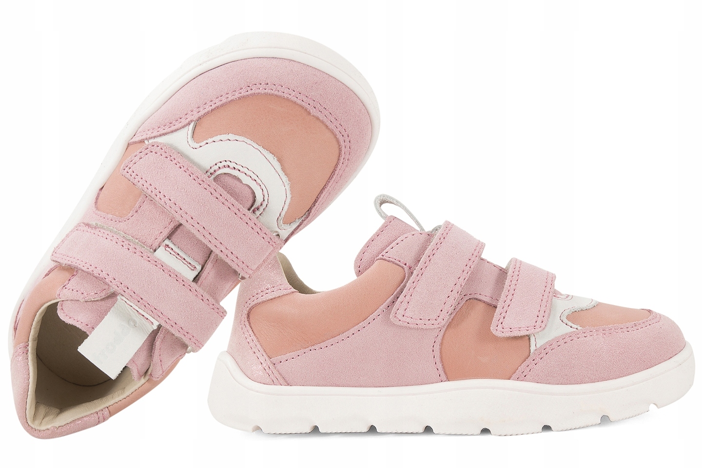 Froddo G3130264-7 Barefoot Półbuty Dziewczęce Sportowe Skóra Rzepy Róż 21