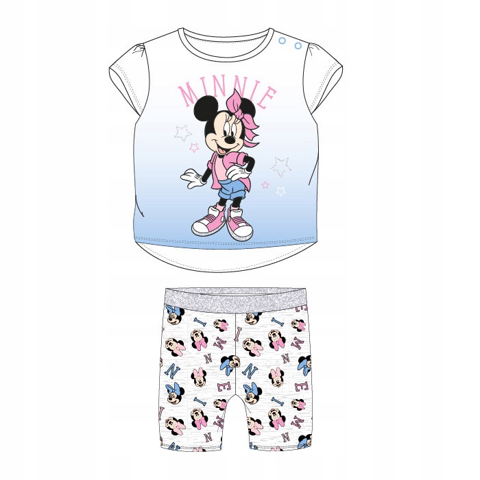 

R:80 Komplet Niemowlęcy Bluzka Spodenki Minnie
