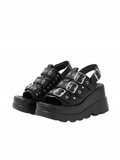 Shein Černé Dámské Sandály Na Klínku Na Léto 42 1 Ja