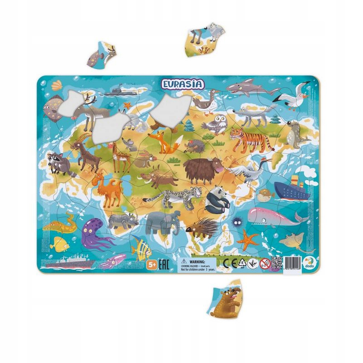 

Puzzle Edukacyjne Ramkowe Geograficzne 53e Eurazja