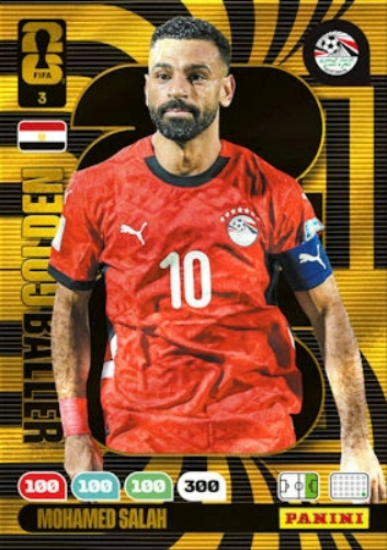 Panini Fifa World Cup 2026 Adrenalyn XL karta Golden Baller 3 Mohamed Salah