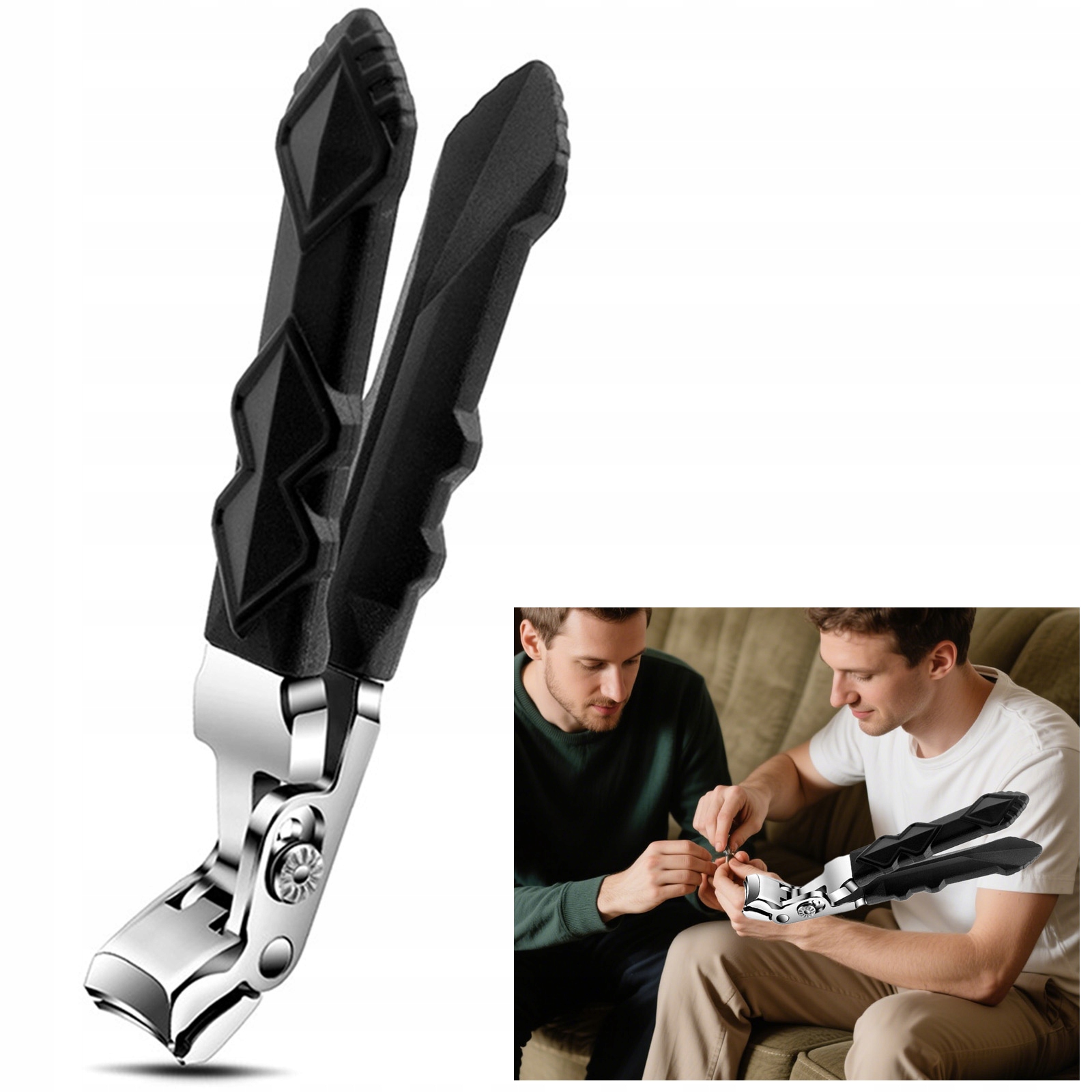 Levně Kleštičky na nehty s úhlovou hlavou pro seniory, silné nehty, silné nůžky