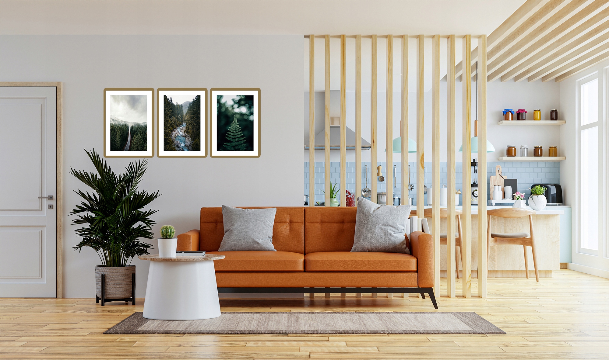 ZESTAW PLAKATÓW A4 GÓRY RZEKA LAS DRON LIŚĆ PAPROĆ Marka inna