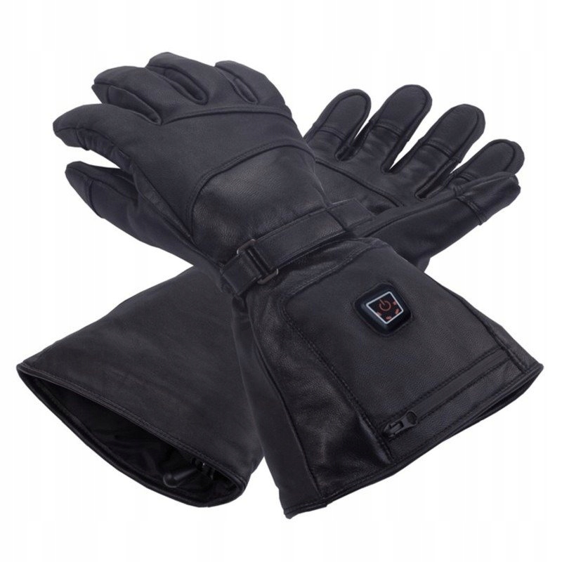 OGRZEWANE SKÓRZANE RĘKAWICE NARCIARSKIE GLOVII XL