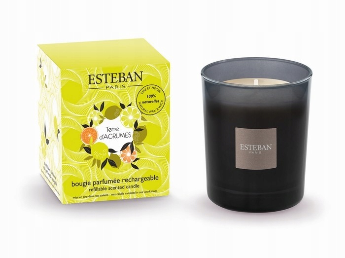 Esteban Paris Vonná svíčka 180 g Vůně Terre dAgrumes