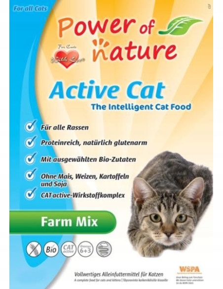 Power of Nature Active Cat Farm Mix 6 kg – kuřecí, losos, jehněčí a