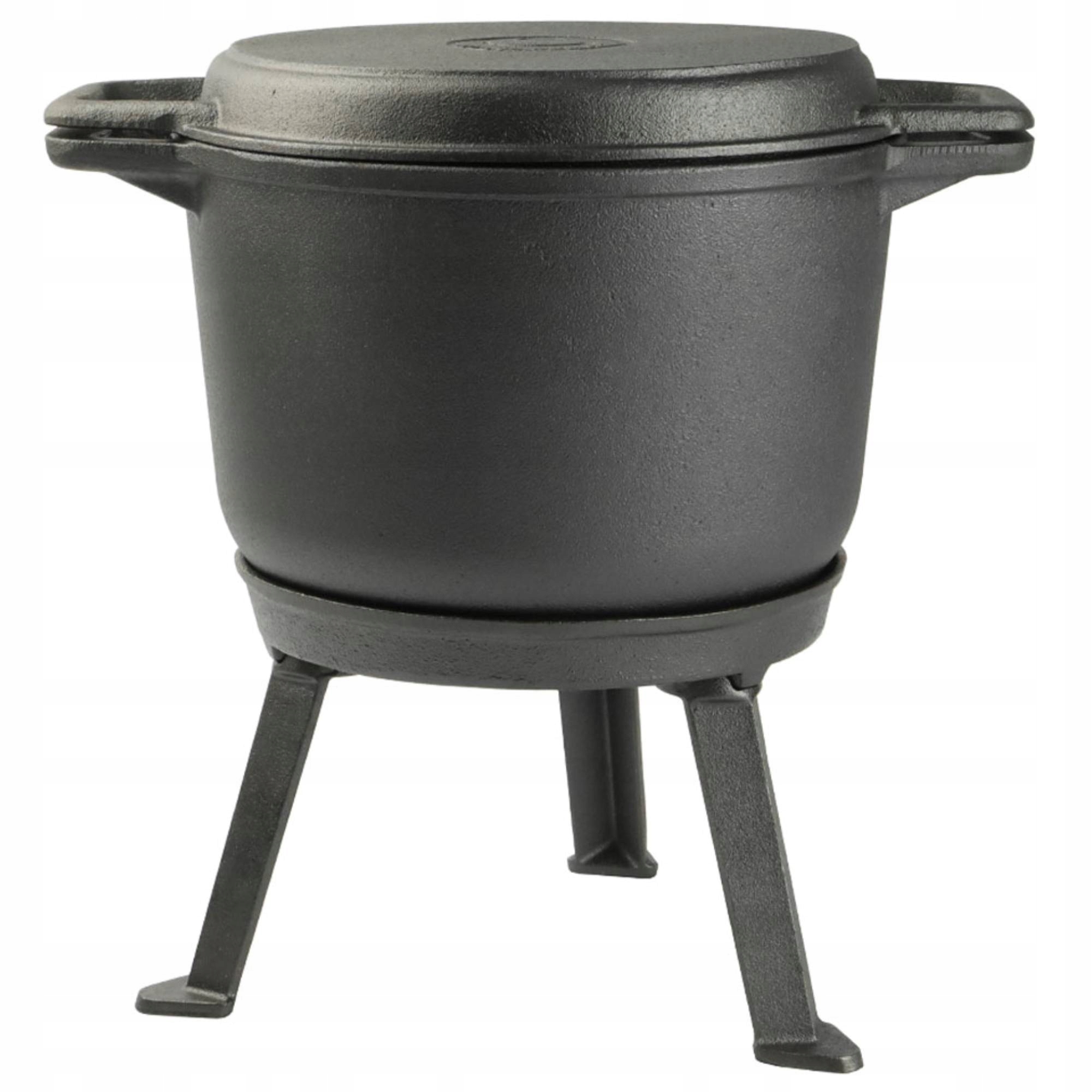 KOCIOŁEK MYŚLIWSKI Garnek ŻELIWNY 3w1 8L SILESIA EMALIA