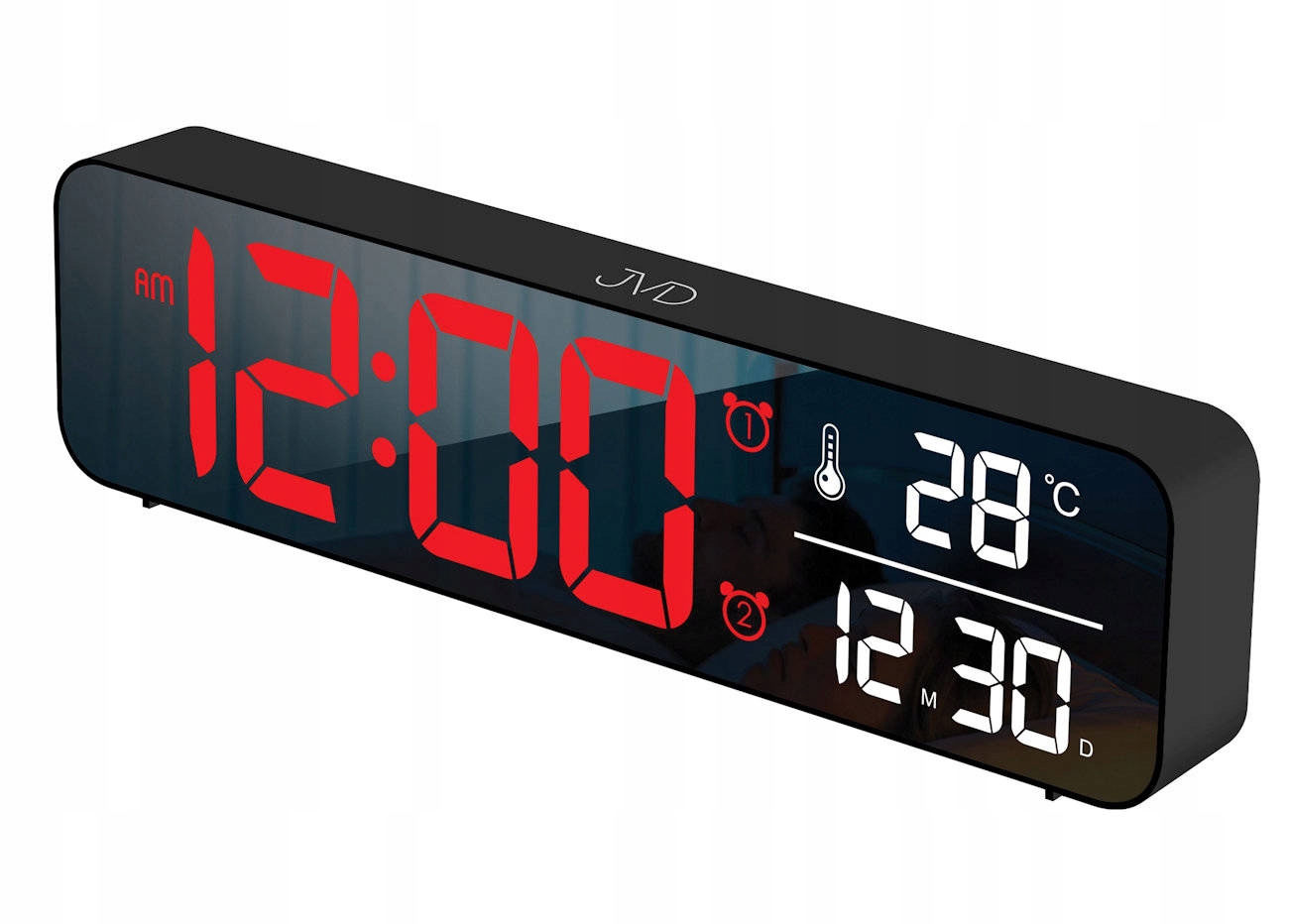 Budík Jvd SB203.3 40 Melódie 2 Alarmy Teplota