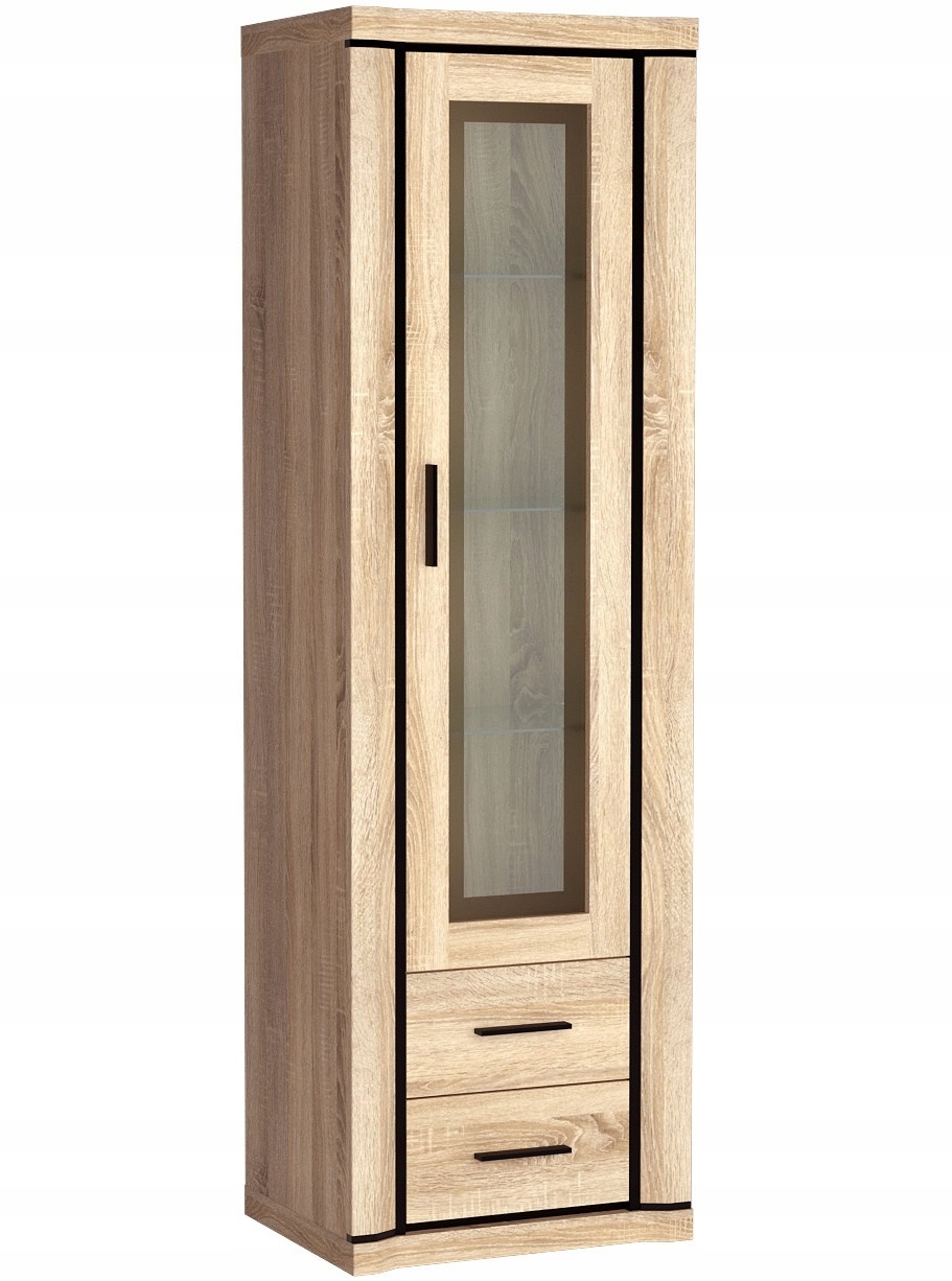 witryna słupek z szybą regał zamykany Dallas 16