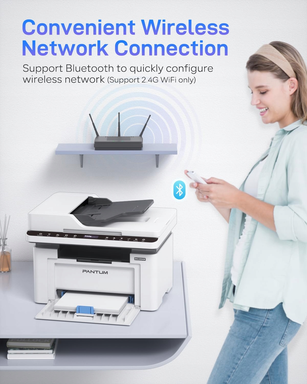 PANTUM BM2300AW BM2309AW Laserowe Urządzenie Wielofunkcyjne A4 WiFi USB — miniatura 4