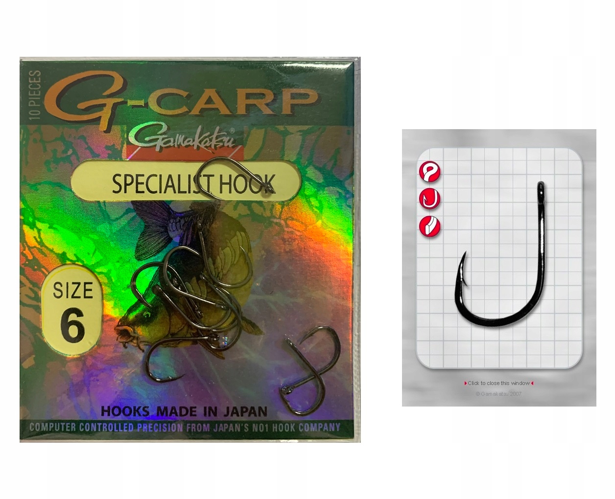 Haczyk Gamakatsu G-carp Specialist Czarny 6 10szt.