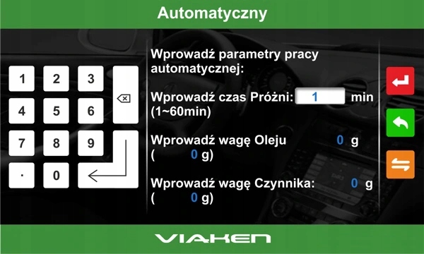 STACJA KLIMATYZACJI VIAKEN J POLSKI Czynnik R134a Additional Features Printer Database Display 1234yf Conversion Possible