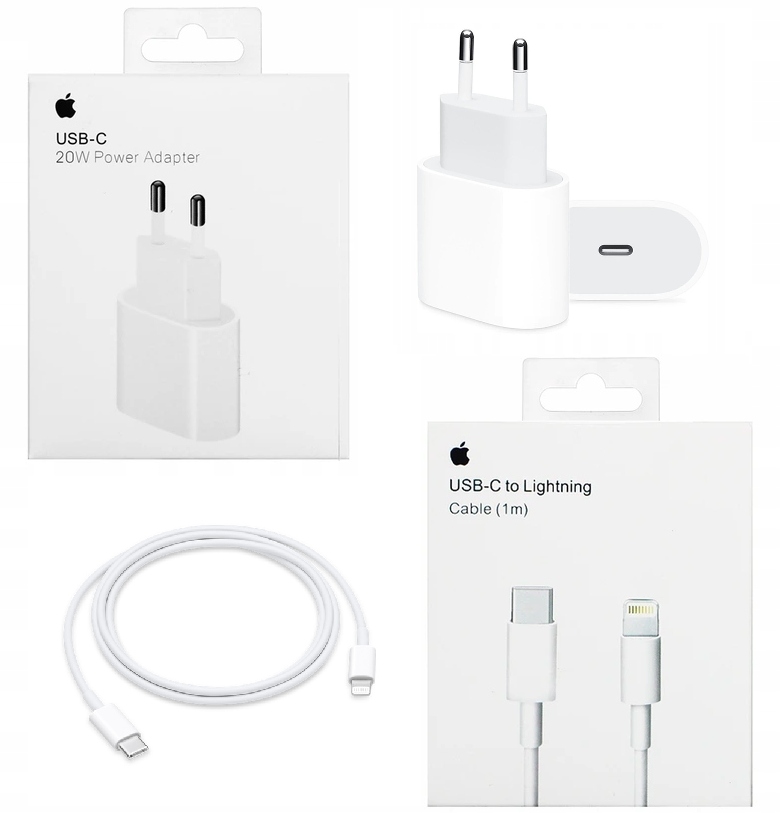 

Ładowarka Do Iphone Usb-c 20W Kabel Lightning 1M