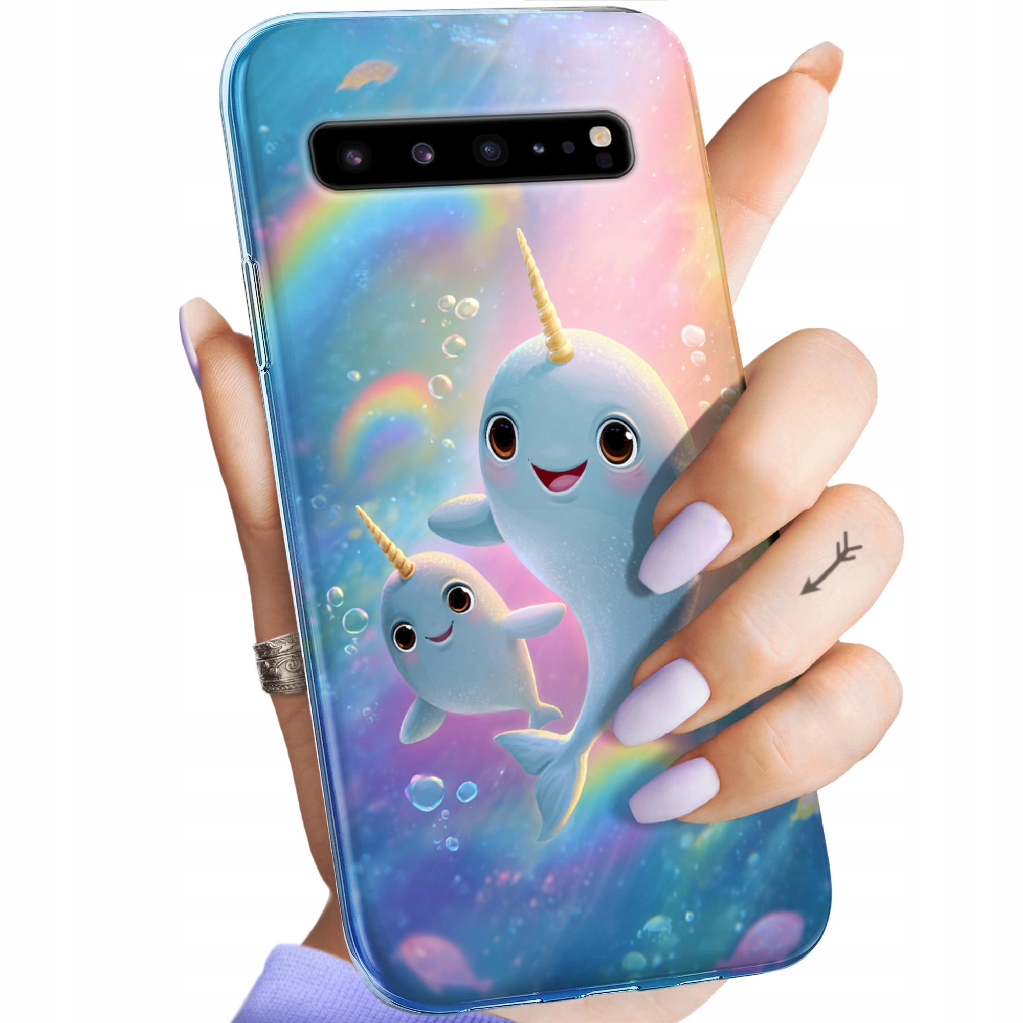 Etui Do Samsung Galaxy S10 5G Narwal Bajki Morskie Zwierzęta Obudowa