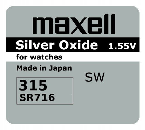 

Bateria zegarkowa srebrowa Maxell SR716SW SR716W