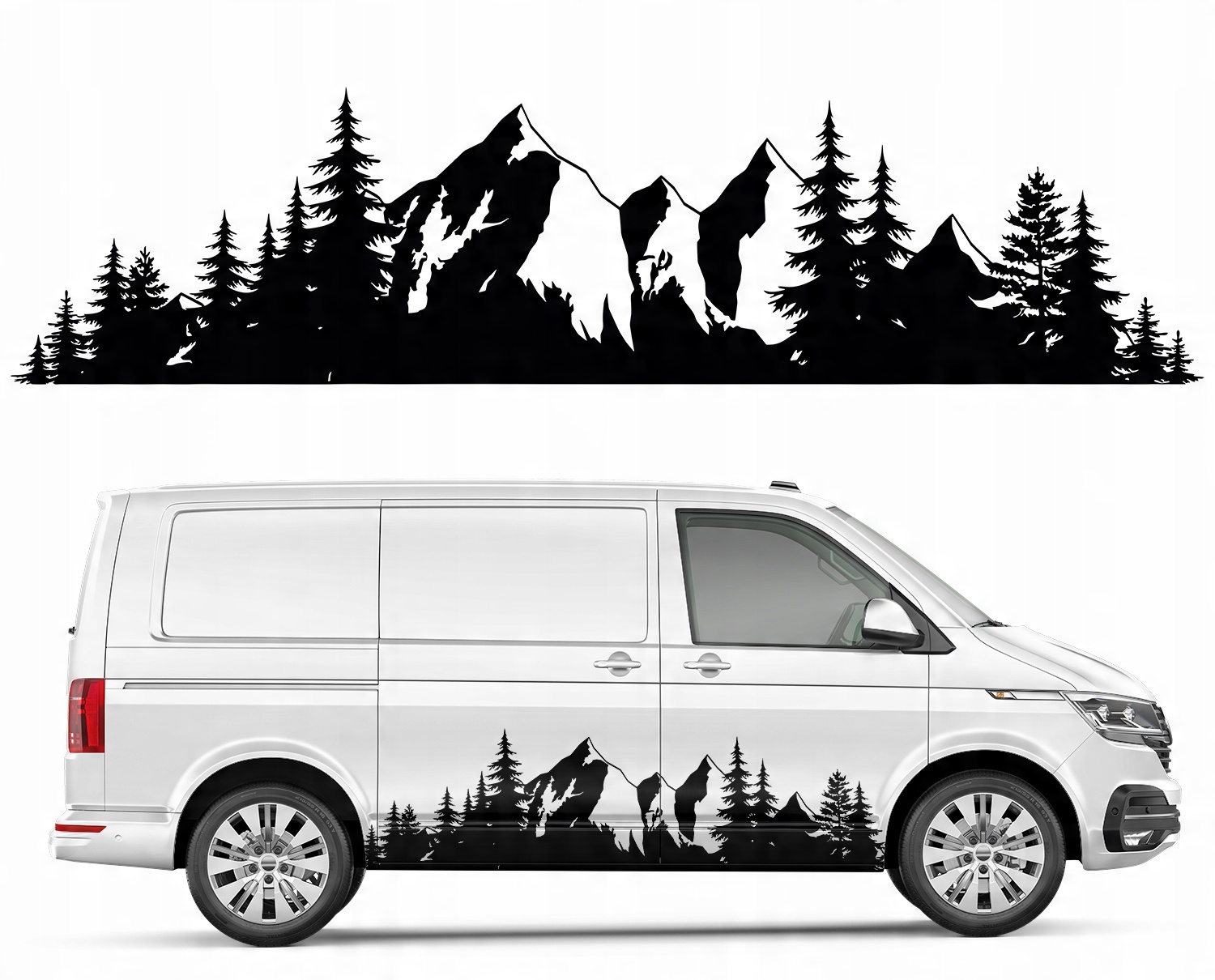 

Naklejka Motyw Samochód Camper Góry Las 62X250cm