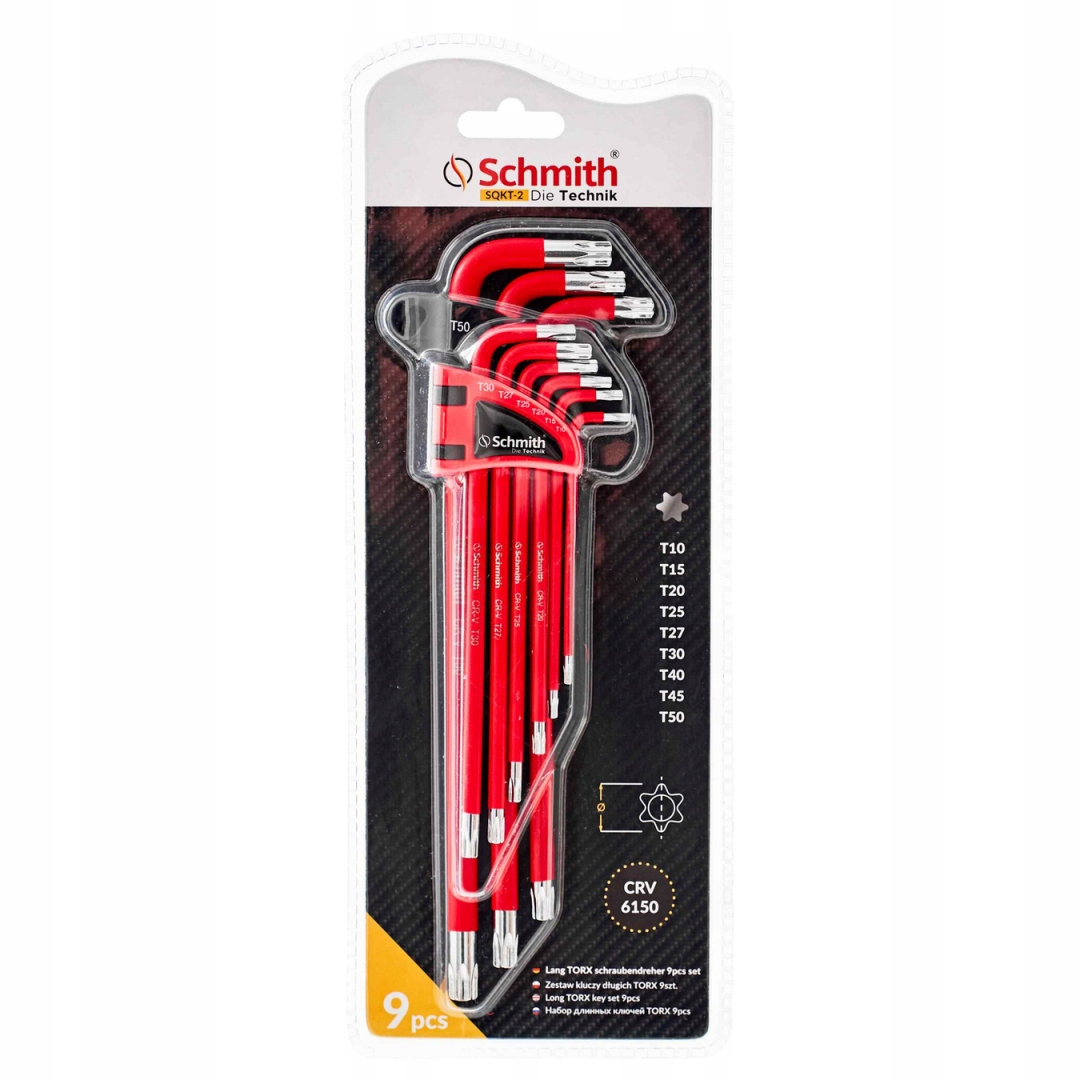 

Zestaw kluczy długich Torx 9 szt Schmith