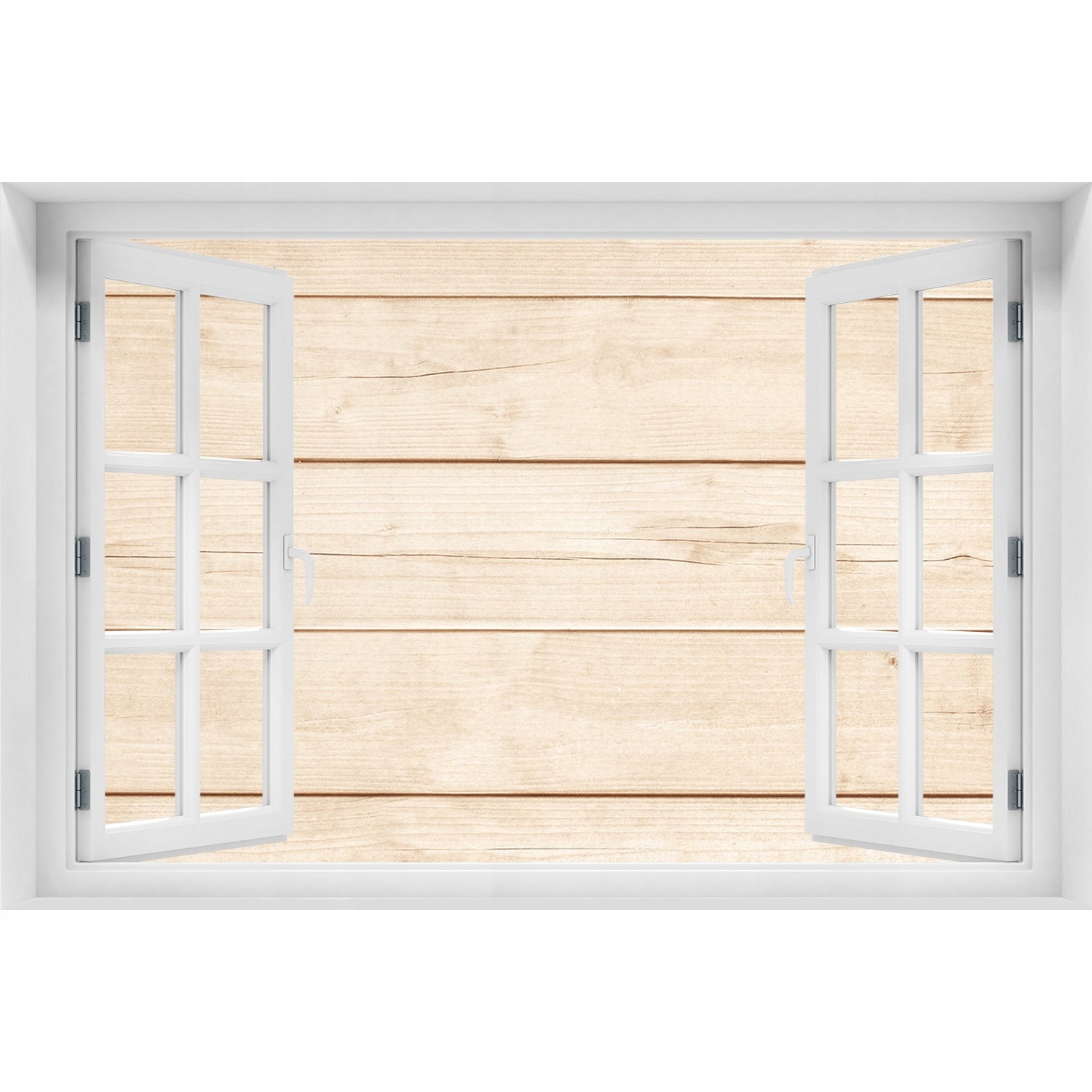 

3D Okno Naklejka ścienna Drewniane tło 150x100