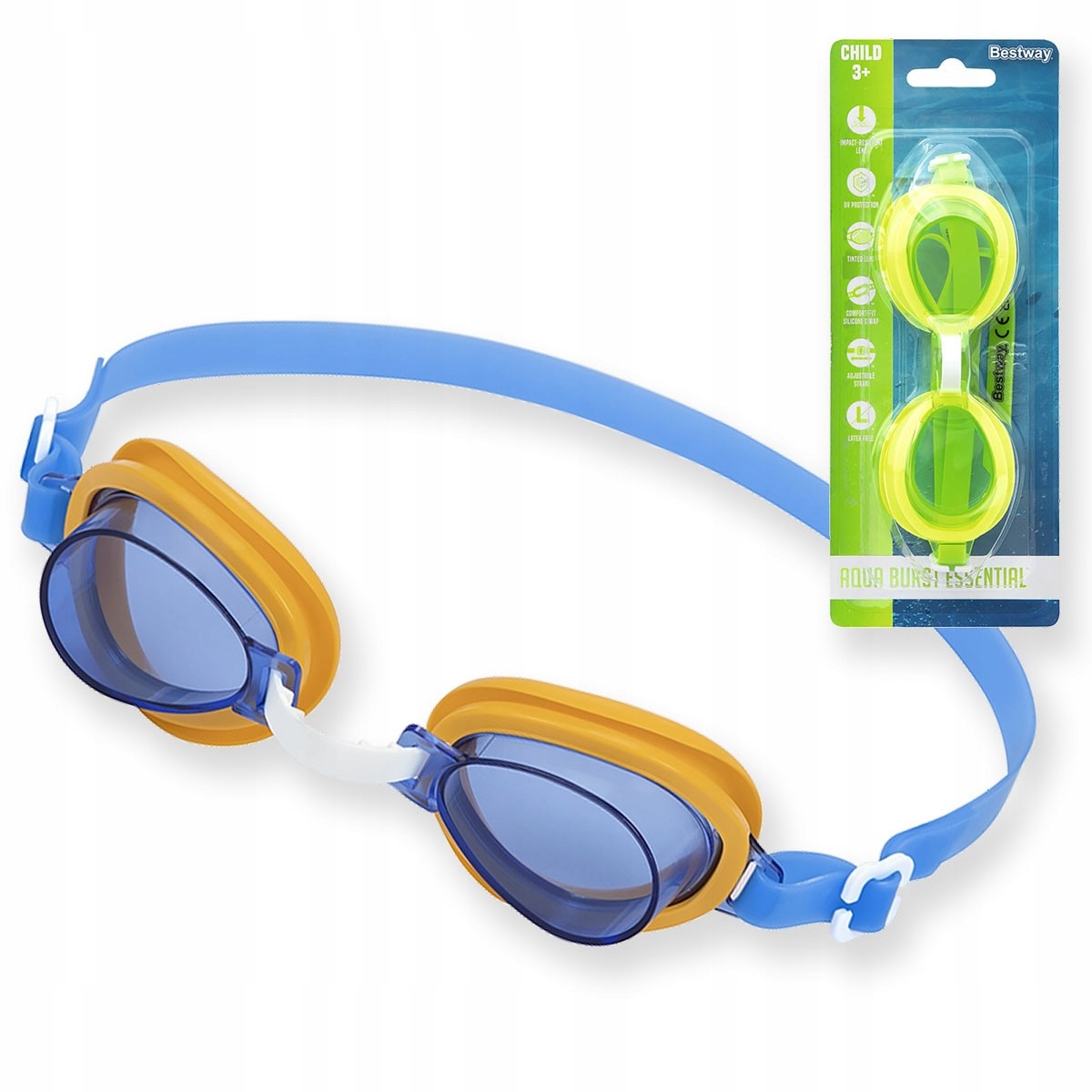 BESTWAY 21002 OKULARY DO PŁYWANIA 3+