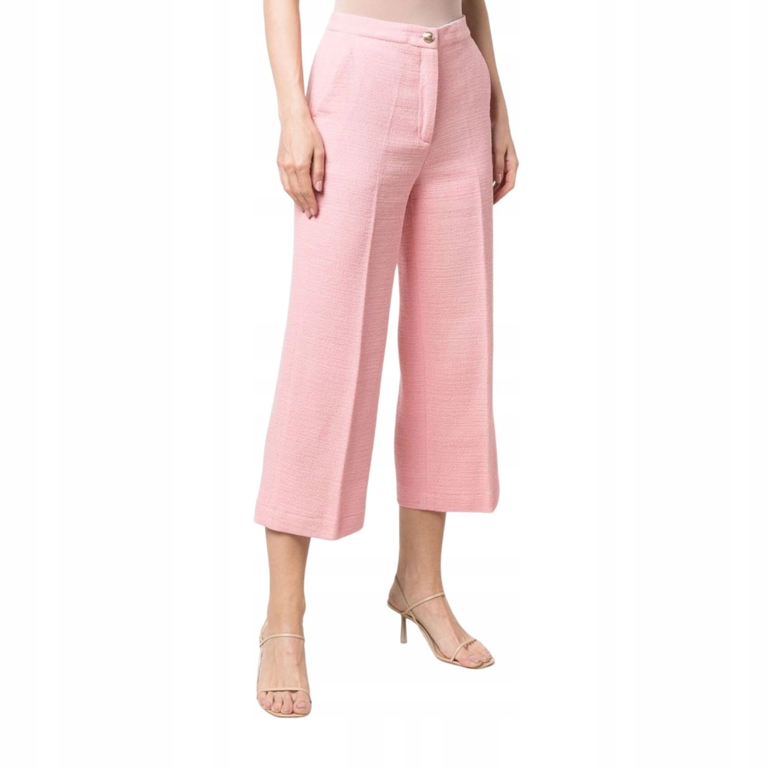 Dámské kalhoty Liu Jo růžové flare před kožíšek módní 7/8 vel. It 42 M