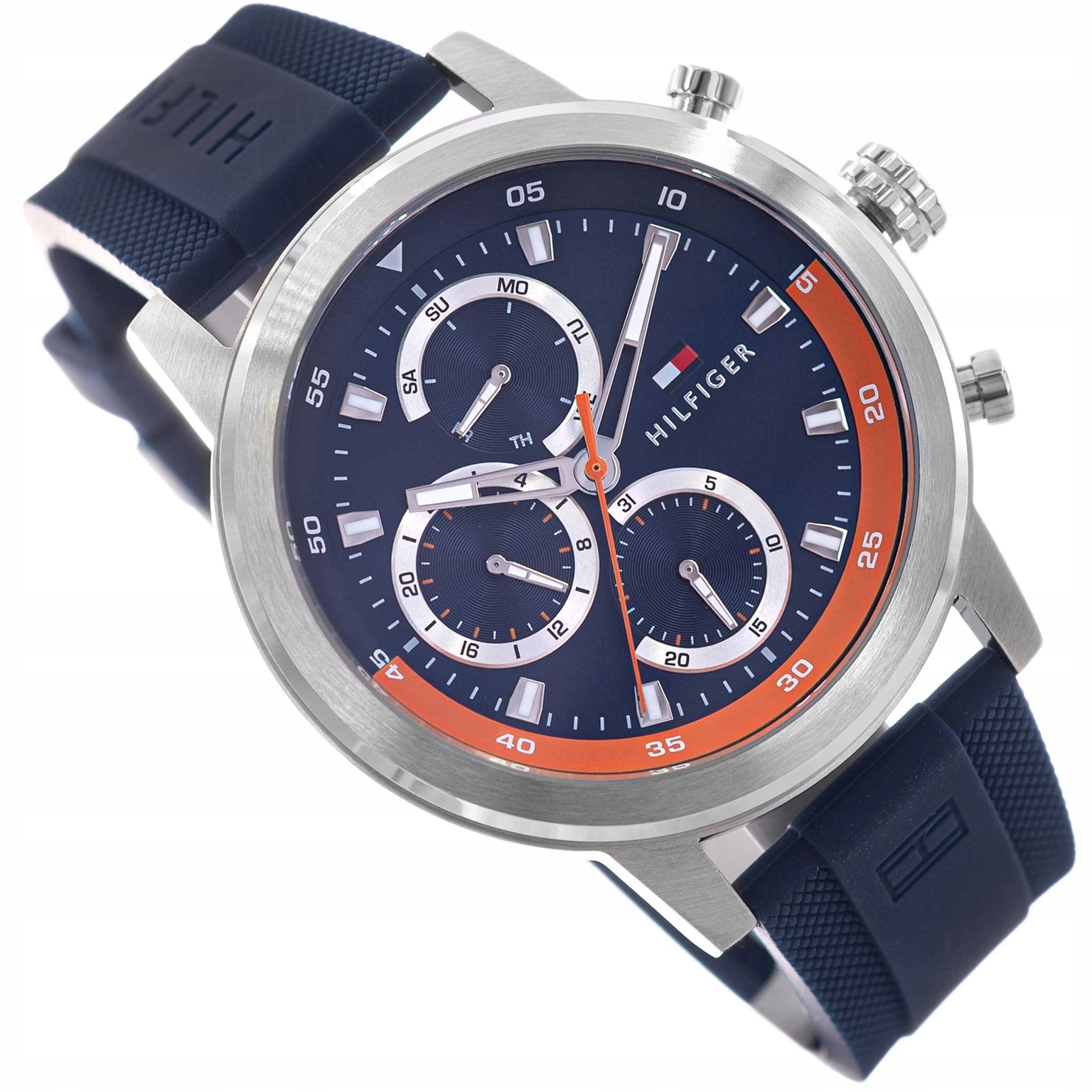 Pánské Hodinky Tommy Hilfiger 1792177 Rocky Tmavě Modré Na Řemínku Datumovka
