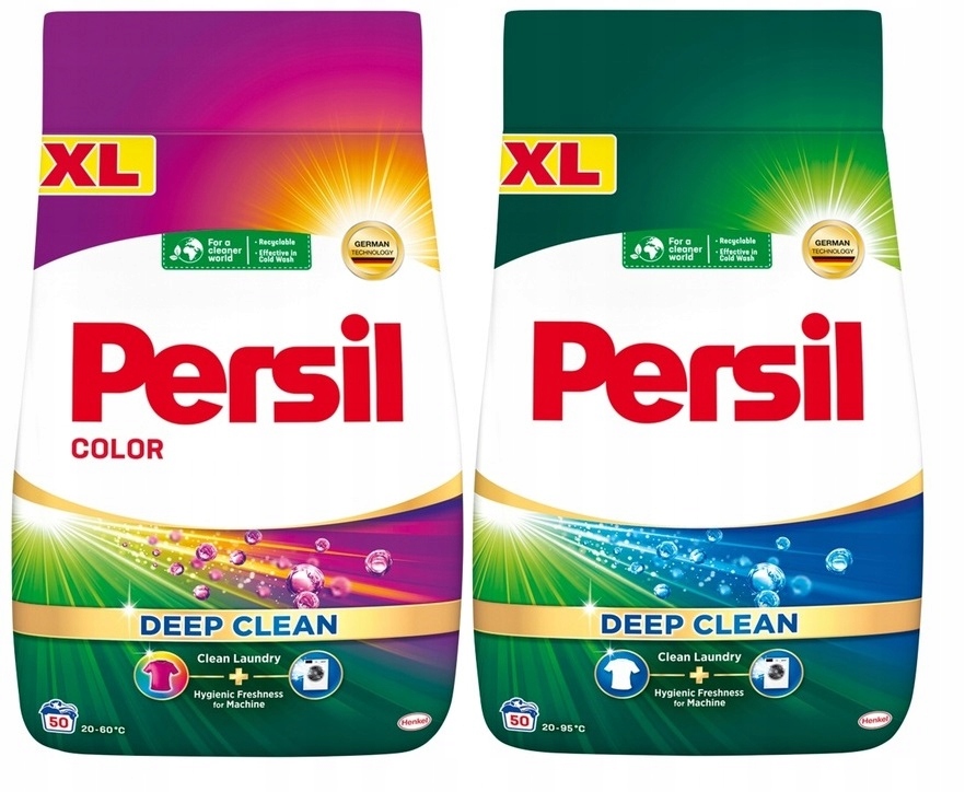 Levně Prací prášek na barvu a bílý MIX Persil 2x XL 50 praní 2,75kg