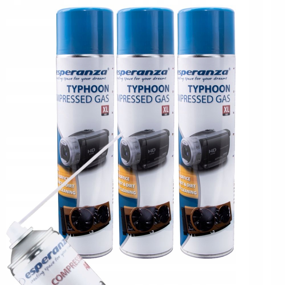 

Sprężone Powietrze 3x 750ml Rurką Esperanza Spray