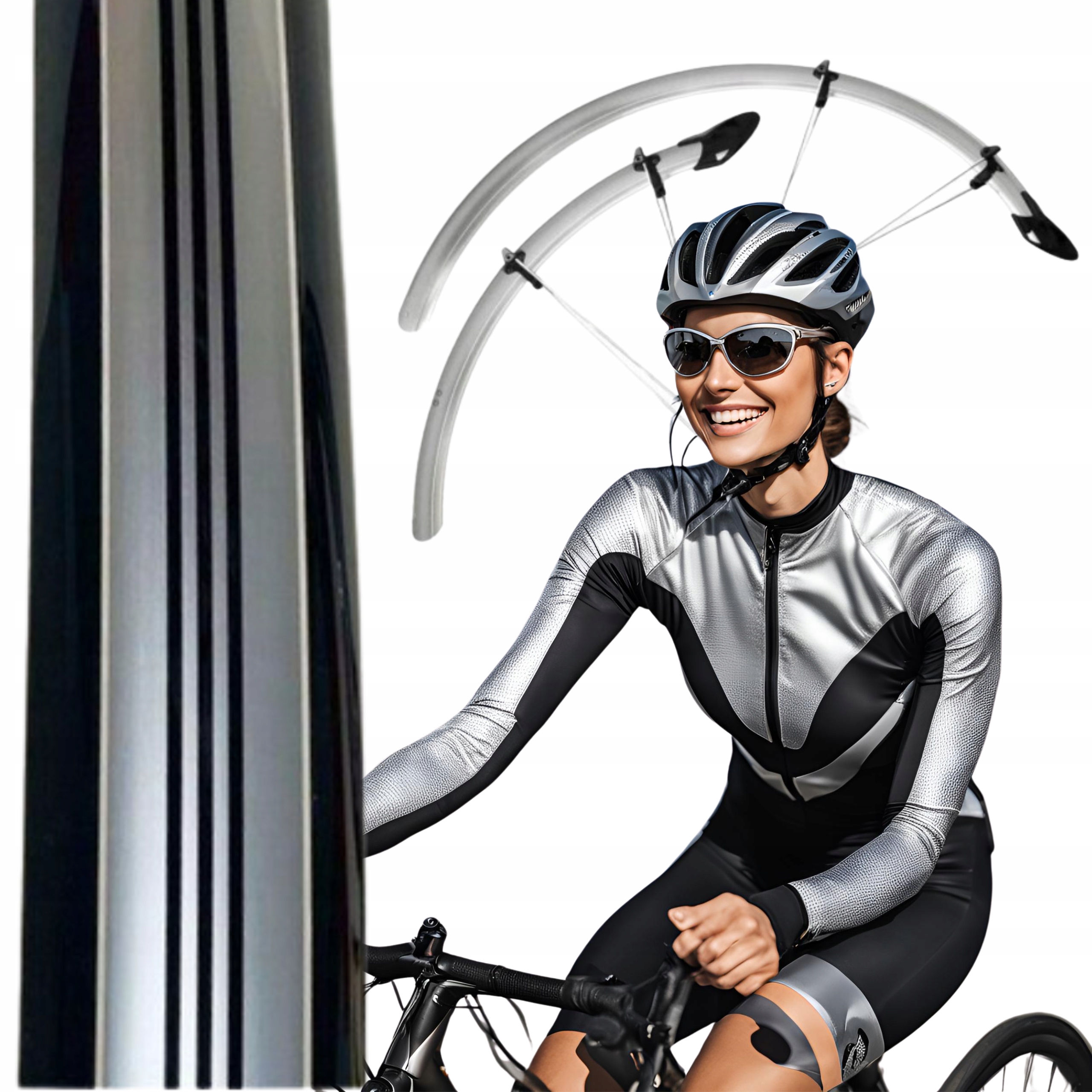 Błotnik 28" Orion Italy 48mm chlapacz srebrno-czarny aluminium 2024