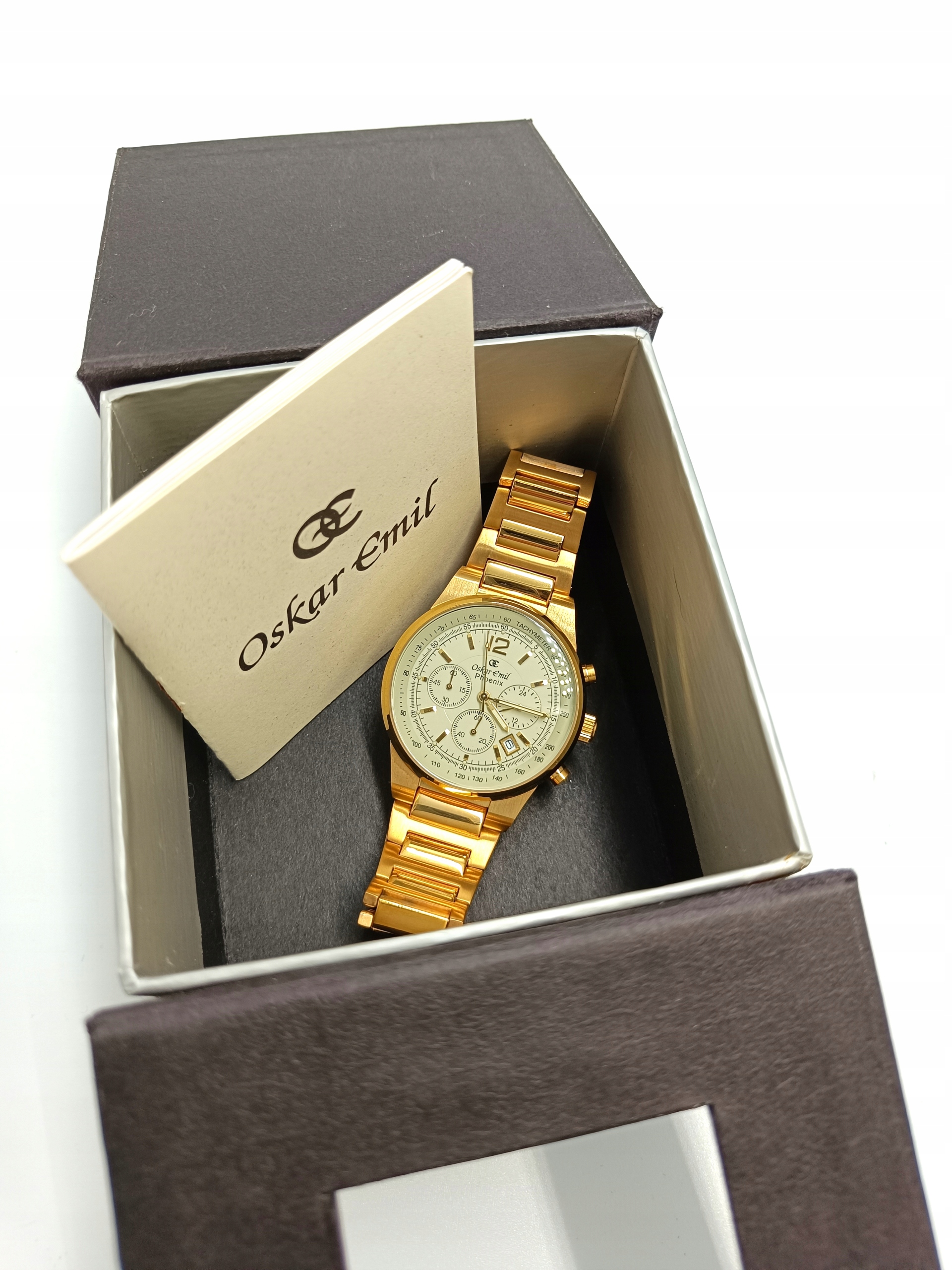 AUSTRIAN KRISTALL 53177 レア Wodoodporny zegarek OSKAR EMIL