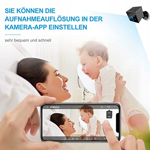 AOBOCAM Mini Kamera 1080P HD WLAN Kamera Z Monitoringiem Ruchu Aplikacja — miniatura 4
