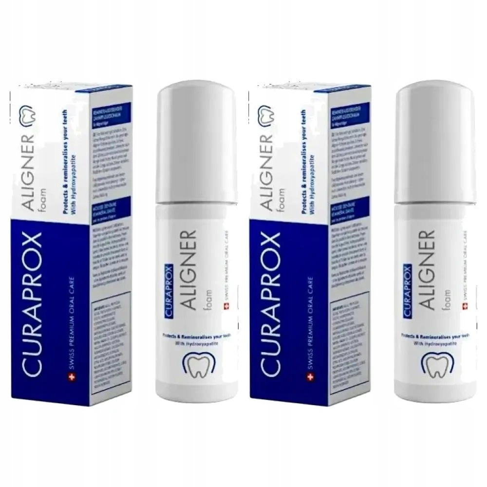 2x Curaprox Aligner Foam Pianka do pielęgnacji zębów, 40 ml