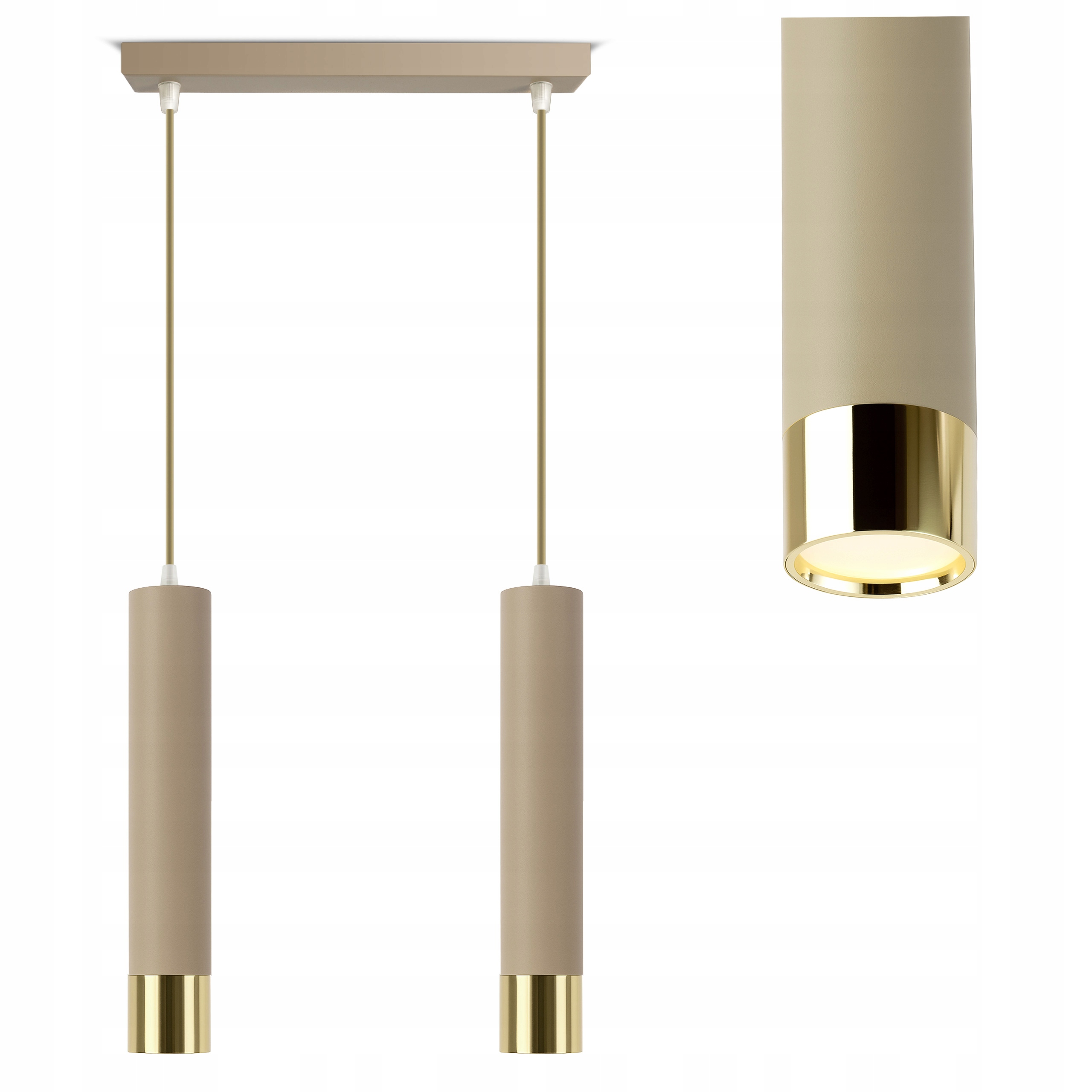 Závěsná stropní lampa Kaszmir Béžová Ecru Led do kuchyně obývacího pokoje nad pracovní desku