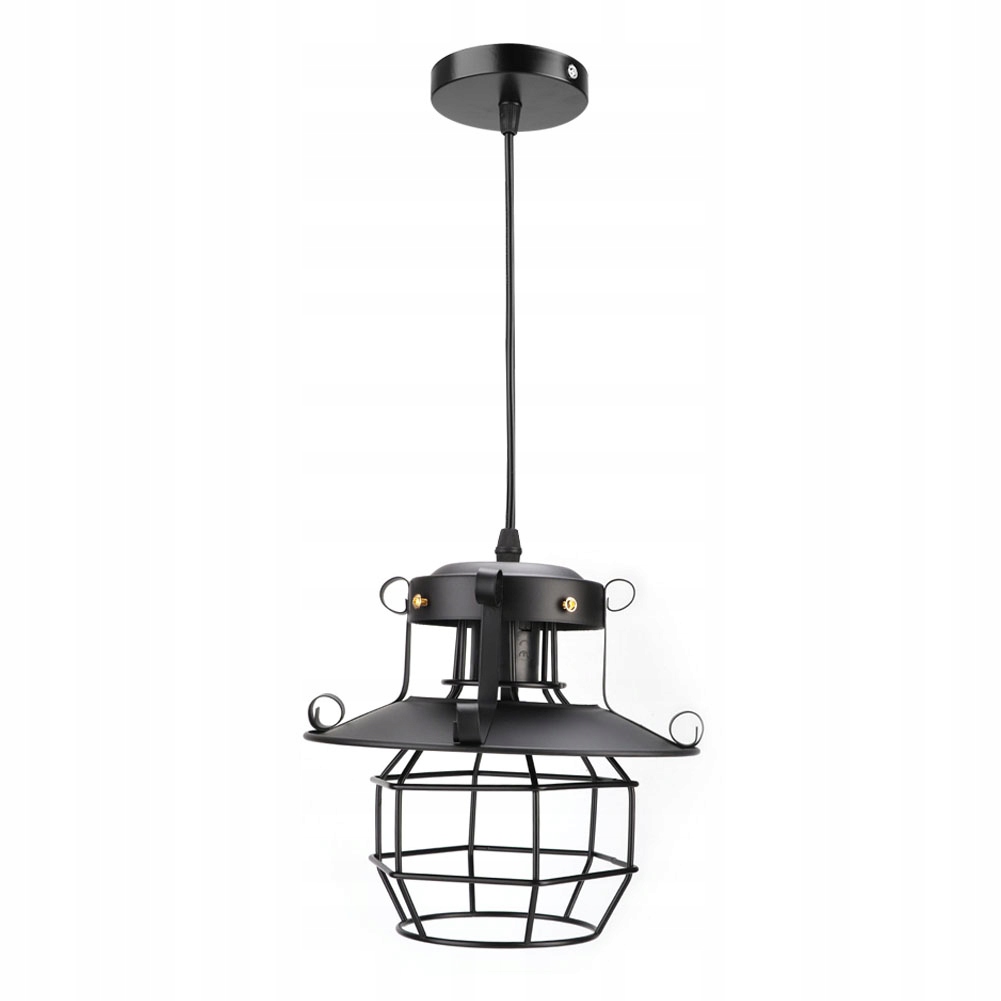 Vintage Industrial Iron Art Cage E27 Led żyrandol Lampa Lampa wiszące C5